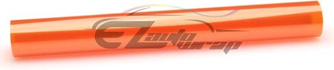 ezauto التفاف مجموعة أدوات مجانية 12 "x60" (1ft × 5ft) مصباح الأمامي البرتقالي اللامع المصباح الخليط الخفيف الخفيف علامة الفينيل اللثافة اللاصقة الذاتية in Kuwait