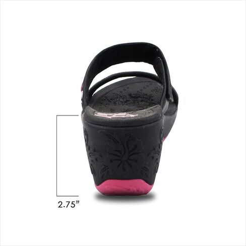 أحذية Gold Pigeon صنادل مريحة بكعب عريض، صنادل نسائية ذات نعل سميك كاجوال للشاطئ الصيفي، بكعب عريض 2.75 بوصة in Kuwait