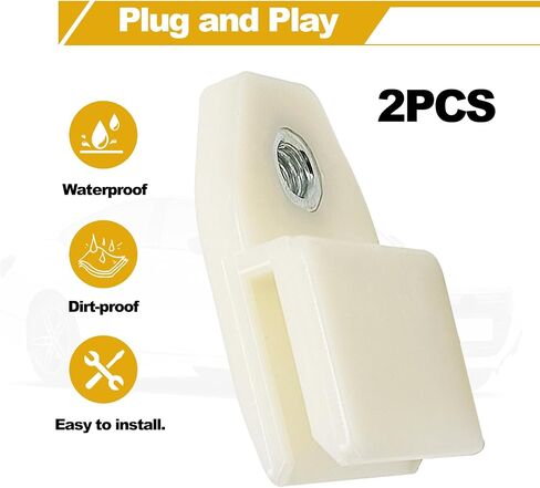 2pcs Window Door Glass Channel Clips, Plastic Glass Regulator Holder Sash Retainer Clip Fits for Honda 1988-2015 Accord Civic CRV Fit Pilot Odyssey Insight, White in Saudi Arabia