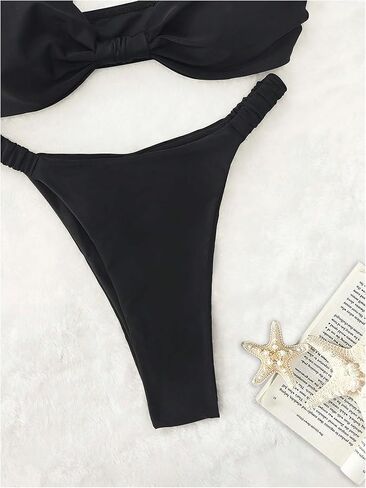 SOLY HUX Women's Swimsuits Two Piece Bikini Set Beach Vacation Outfits High Cut Bathing Suit in Saudi Arabia