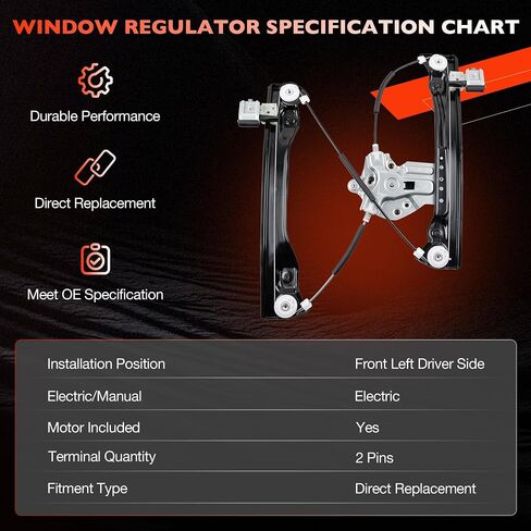 751-740 Front Right Passenger Side Power Window Regulator and Motor(2 Pins) Assembly Compatible with 2012-2015 Chevy Cruze,2016 Cruze Limited Replace# 95265281,95382557,GM1351227 in Saudi Arabia
