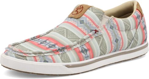 Twisted X Women's Hooey Slip-On Loper, Moc Toe, Taupe & Black, 8 M in Saudi Arabia
