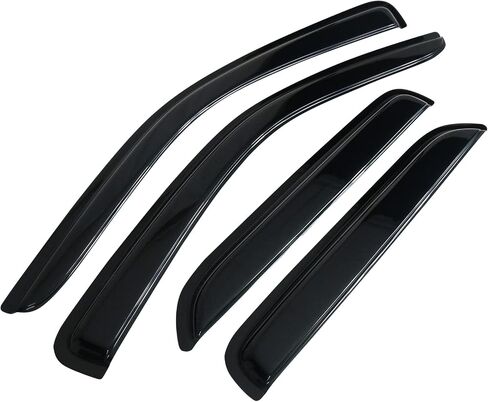 IKON MOTORSPORTS Window Visors Compatible with 2001-2012 Ford Escape, 2008-2011 Mazda Tribute, 2005-2011 Mercury Mariner, Sun Rain Guards Vent Smoke Slim Style 4Pcs in Saudi Arabia