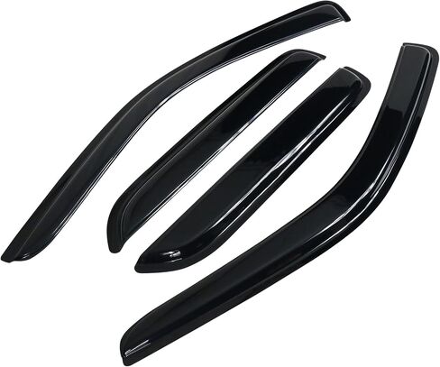 IKON MOTORSPORTS Window Visors Compatible with 2001-2012 Ford Escape, 2008-2011 Mazda Tribute, 2005-2011 Mercury Mariner, Sun Rain Guards Vent Smoke Slim Style 4Pcs in Saudi Arabia