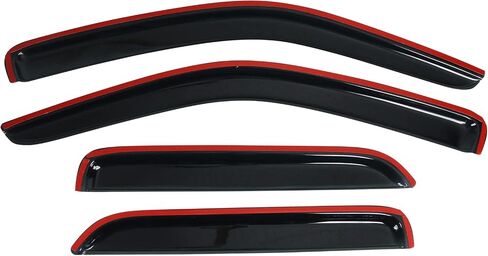 IKON MOTORSPORTS Window Visors Compatible with 2001-2012 Ford Escape, 2008-2011 Mazda Tribute, 2005-2011 Mercury Mariner, Sun Rain Guards Vent Smoke Slim Style 4Pcs in Saudi Arabia