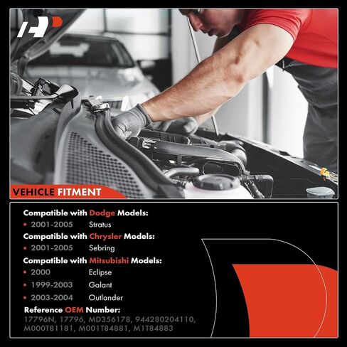 A-Premium Starter Motor متوافق مع Chrysler Sebring 2001-2005 ، Dodge Stratus 2001-2005 ، Mitsubishi Galant 1999-2003 ، Eclipse ، Outlander ، L4 2.4L ، 12V 1.4kW 8 Teath CW ، استبدل# MD356178 ، M1T84883 in Saudi Arabia