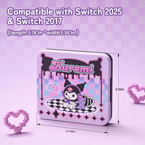 Kuitmor Game Card Case for Switch/OLED/Lite,Portable Switch Game Card Holder,Kawaii 12 Slots Cartridge Case for Switch Game Cards and TF Cards in Saudi Arabia