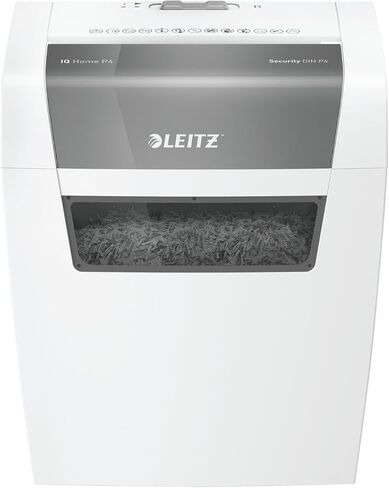 Leitz IQ Slim Paper Shredder ، 10 ورقة ، قطع متقاطعة ، 6 جالون سلة ، P4 Security ، Anti-Jam ، Home Office (170004) in Kuwait