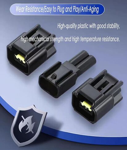 3 Pin Plug Connector Without Wire, Electrical Male Female Plug Connector, Quick Connect/Disconnect Socket, Suitable for Marine Boat Car Truck Motorcycle or Other Devices(3 pin black) in Kuwait