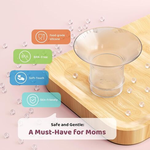 Flange Insert 17mm for 24mm Flange/Shield of Most Pumps, Flange Sizing Kit with Storage Box, Silicone Breast Pump Flange Insert, Cleaning Brush, Pumping Breastfeeding Essentials, 4PCS 17mm in Saudi Arabia