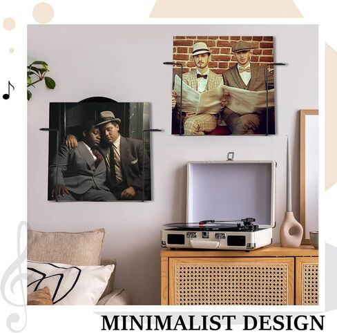 4 PCS VINYL RECROCAL SHELL MOUNT ، تخزين سجل فينيل معدني 12 بوصة ، رفوف عائم ، مناسب لغرفة النوم وغرفة المعيشة (أسود) in Kuwait