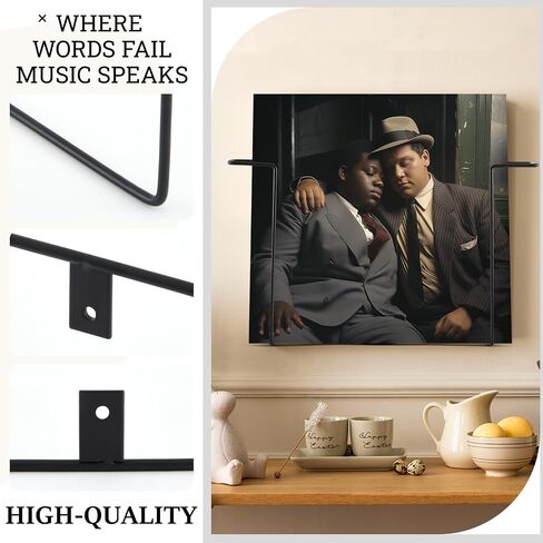 4 PCS VINYL RECROCAL SHELL MOUNT ، تخزين سجل فينيل معدني 12 بوصة ، رفوف عائم ، مناسب لغرفة النوم وغرفة المعيشة (أسود) in Kuwait