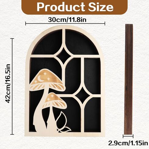 Wooden Crystal Display Shelf Tree of Life Floating Shelf for Rocks, Stones, Crystals, Essential Oils Storage, Wall Mounted Shelf, Gothic Rustic Boho Style Wall Art Decor, 11.8x11.8 inches in Saudi Arabia