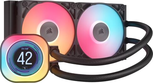 مبرد وحدة المعالجة المركزية السائل CORSAIR iCUE Link Titan 360 RX LCD - 360 مم AIO - ضوضاء منخفضة - محرك تبريد FlowDrive - Intel LGA 1851/1700، AMD AM5/AM4 - 3X RX120 RGB Fans - يتضمن محور نظام iCUE Link - أسود in Saudi Arabia