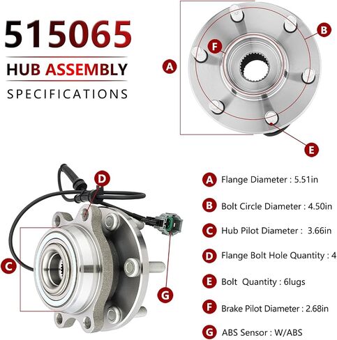 JLEO 515065 (Pair) Front 4x4 Wheel Bearing and Hub Assemblies Replacement for 2009-2012 Suzuki Equator,for Nissan Pathfinder/Xterra/Frontier 2005-2019 Wheel Hub Bearings in Saudi Arabia