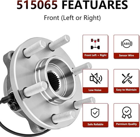 JLEO 515065 (Pair) Front 4x4 Wheel Bearing and Hub Assemblies Replacement for 2009-2012 Suzuki Equator,for Nissan Pathfinder/Xterra/Frontier 2005-2019 Wheel Hub Bearings in Saudi Arabia