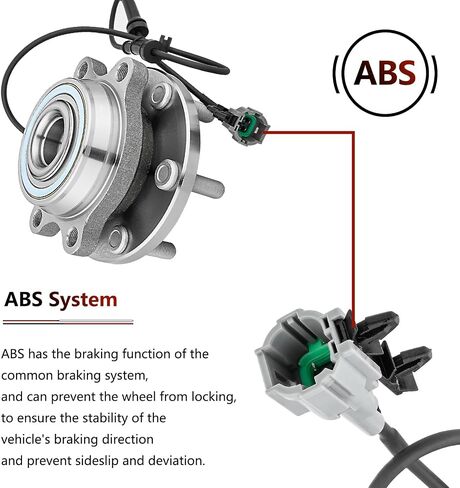 JLEO 515065 (Pair) Front 4x4 Wheel Bearing and Hub Assemblies Replacement for 2009-2012 Suzuki Equator,for Nissan Pathfinder/Xterra/Frontier 2005-2019 Wheel Hub Bearings in Saudi Arabia