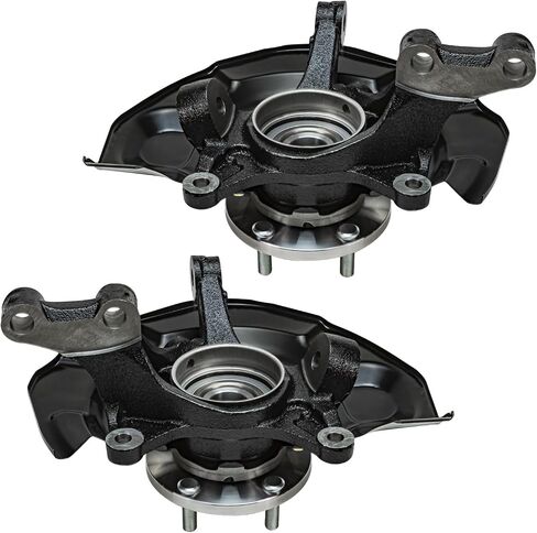 Detroit Axle - Front 2pc Steering Knuckles for 04-07 Toyota Highlander, 2 Steering Knuckles & Wheel Bearing Hubs Assembly 2004 2005 2006 2007 Replacement in Saudi Arabia