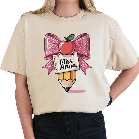 Custom Teacher Shirt, Personalized Teacher Shirt with Name, Back to School for Teachers Gift, Teachers Gift for Women in Kuwait