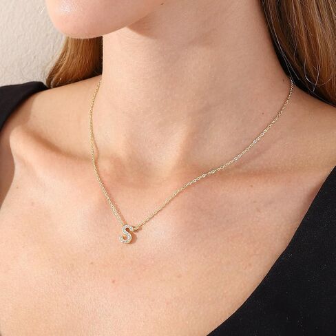 Initial Necklaces for Women, 14K Gold Plated Letter Necklace Dainty Gold Choker Necklaces for Women Trendy Name Necklace Personalized Gold Jewelry in Kuwait