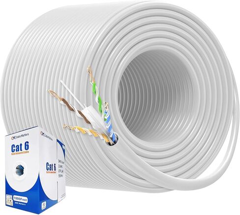 مسائل الكابلات [مدرجة في قائمة UL] كابل إيثرنت داخلي بسرعة 10 جيجابت في الثانية (CMR) 23AWG نحاسي عاري Cat6 بطول 500 قدم (مخزن كابل إيثرنت Cat 6، صندوق كابل إيثرنت، مجموعة كابل إيثرنت Cat 6) باللون الأزرق in Saudi Arabia