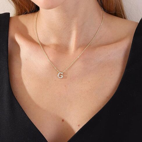 Initial Necklaces for Women, 14K Gold Plated Letter Necklace Dainty Gold Choker Necklaces for Women Trendy Name Necklace Personalized Gold Jewelry in Kuwait