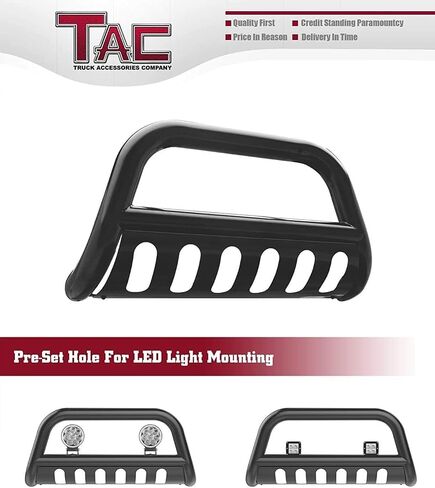 TAC 3 "Bull Bar Black متوافق مع 2017-2023 Honda Ridgeline Pickup Truck Front Bumper Grille Grille Guard Guard Off Off Road Automotive Officorities in Saudi Arabia