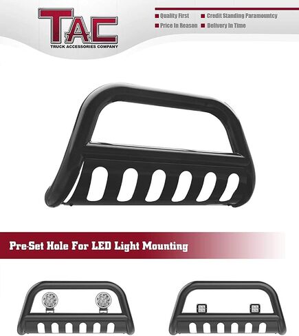 TAC 3 "Bull Bar Black متوافق مع 2017-2023 Honda Ridgeline Pickup Truck Front Bumper Grille Grille Guard Guard Off Off Road Automotive Officorities in Saudi Arabia