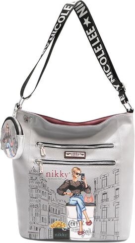 Nicole Lee NIKKY Urban Coffee Dream Shoulder Bag, Vegan Leather in Saudi Arabia