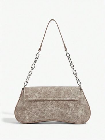 Verdusa Women's Punk Studded Flap Leather Bags Chain Top Handle Underarm Shoulder Bag in Saudi Arabia