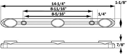 Optronics MCL98RBP Lens Sealed Led Identification Light Bar, Red in Saudi Arabia