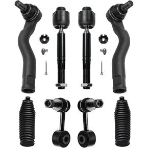 Detroit Axle - Front 8pc Suspension Kit for 08-19 Toyota Sequoia Tundra, 4 Tie Rod Ends 2 Stabilizer Sway Bars 2 Boots 2008 2009 2010 2011 2012 2013 2014 2015 2016 2017 2018 2019 Replacement in Saudi Arabia