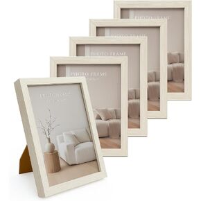 Display 4x6 Picture Frame Set of 2, 4 x 6 Photo Frames with High Definition Real Glass, Horizontal/Vertical Tabletop Display, White 2 Pack in Saudi Arabia