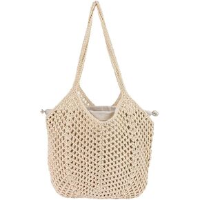 Crochet Bags for Women Slouchy Hollow Woven Shoulder Purse Summer Beach Tote Handbags for Daily & Vacation 2025 in Kuwait