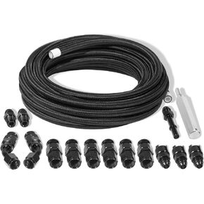 6AN PTFE LS SWAP EFI FUEL LINE طقم تركيب ، 25 قدمًا من خرطوم الوقود المضفر من النايلون المقاوم للصدأ ، 3/8 "PTFE in Kuwait