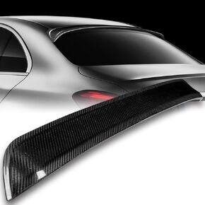 Q1-Tech ، المفسد السقف الخلفي المتوافق مع 2017-2023 Mercedes-Benz (W213) E53 E53 AMG E250 E300 E350 E400 E450 E63 AMG E43 AMG ، ألياف الكربون الحقيقية ، جناح مفسد سقف النافذة الخلفية in Kuwait