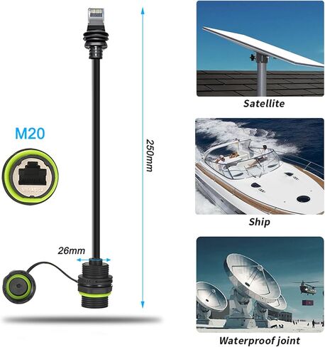 Waterproof Ethernet Adapter for Starlink Gen 3 and Starlink Mini, Starlink Gen 3 Cable Extension Adapter, Starlink Standard to RJ45 Coupler for Starlink V3/ Mini Dish and Router (1 PCS in Kuwait