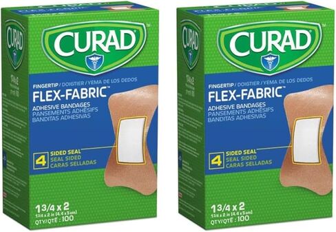 Curad Flex-facric kondages ، 2 × 1.75 بوصة ، أصابع ، صندوق من 100 ، حزمة 2 in Kuwait