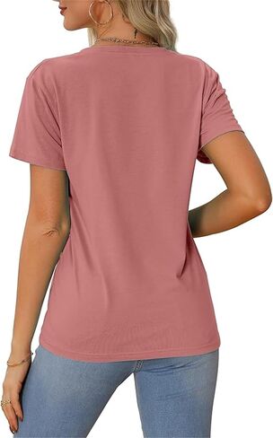 Fluent in Fowl Language Shirt Chicken V Neck T Shirts for Women Funny Graphic Tees Short Sleeve Tops in Kuwait