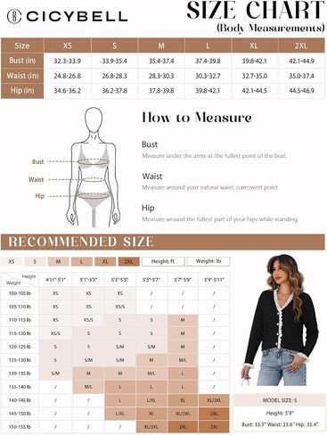 جرس Cicy Womens Lace V رقبة Cardigan Sensters زر أسفل الأكمام الطويلة متماسكة قمم الخريف العصرية خفيفة الوزن سترة الأمامية مفتوحة in Saudi Arabia