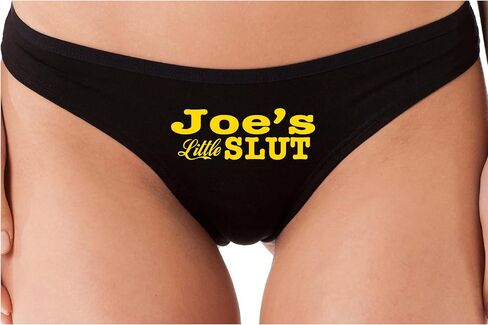 Knaughty Knickers Joes Little Slut Jospeh Joey Joe Josephs Joeys Personalized Black Soft Cotton thong Adult Flirty Fun in Saudi Arabia