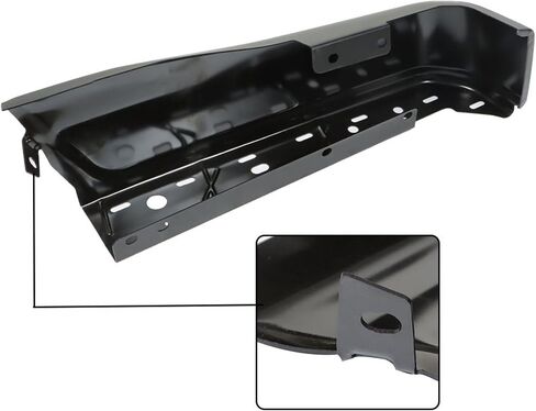 GXYWADY Steel Rear Left Driver Side Bumper Face Bar Replacement for F-150 2015 2016 2017 2018 2019 2020 Without Park Assist Sensor Holes FO1102382 in Saudi Arabia