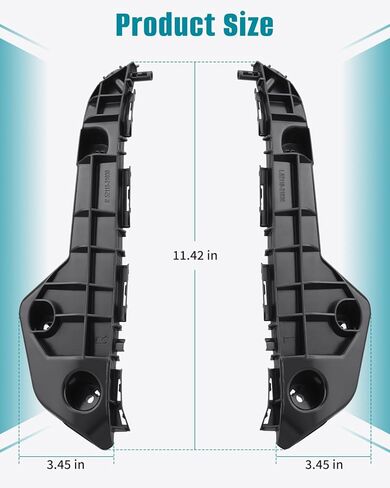 1PAIR FRONT BUMPER SIDE BRACKETS مجموعة ملائمة لـ Toyota Scion TC 2011 2012 2013 2014 2015 2015 ، Replacement 52116-21030 52115-21030 SC1043101 SC1042101 5211521030 521162103030304039 ، Right & Left in Kuwait