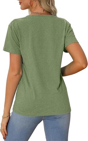 Fluent in Fowl Language Shirt Chicken V Neck T Shirts for Women Funny Graphic Tees Short Sleeve Tops in Kuwait
