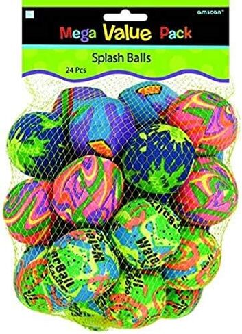 Multicolor Premium Foam Splash Balls - 2" (Pack of 24) - Assorted Design Balls - Perfect for Pool, Beach, and Luau Parties in Saudi Arabia