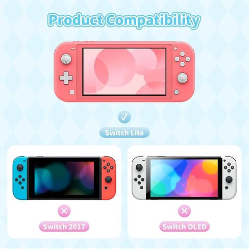 Protective Case for Switch Lite,Kawaii Cartoon Cover Case,Anti-Scratch Hard PC Protective Shell Compatible with Switch Lite 2019 in Saudi Arabia
