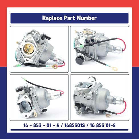 16-853-01-S Carbretor Kit استبدال Kohler KT745-3011 KT745-3042 ZT730 ZT740 استبدال 1685301S 16 853 01-S ، مع سدادة شرارة زيت المضخة الوقود in Saudi Arabia