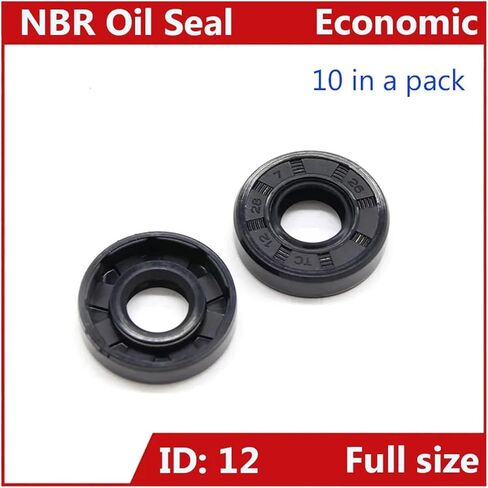ID 12mm NBR NBR Nitrile Rubber Seal Seal ، Seal Drosany Shaft Lip Seal ، 10pcs في حزمة ، 12xx16x18x19x20x21x22x23x24x25x30x3x4x5x7x8 (12x34x7) in Saudi Arabia