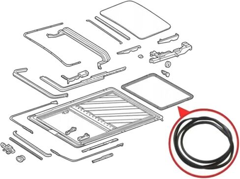 ختم مطاطية نافذة سقف للسيارة لـ Mercedes- C-Class W203 2000-2007 A1247800298 Parts in Saudi Arabia