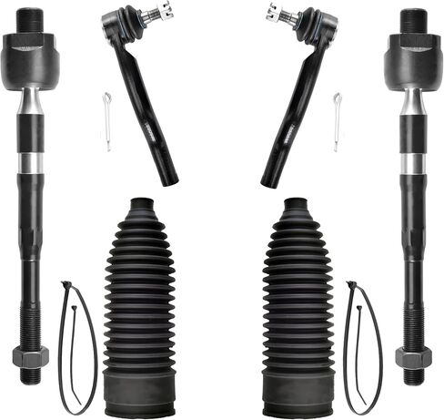 6pcs طقم التوجيه الأمامية قضيب الرصيف نهاية الداخلية والخارجية والأحذية ل infiniti qx56 qx80 armada titan 2004-2019 in Kuwait